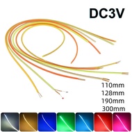 5PCS DC3V Flexible LED Filament for LED Bulb 110mm 128mm 190mm 300mm DIY Edison Bulb Parts COB LED D