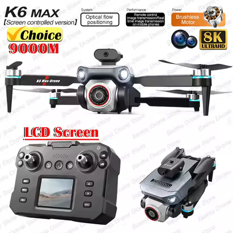 K6 MAX Triple-Camera Drone 4K HD Optical Flow Positioning 360° Obstacle Avoidance Foldable Quadcopte