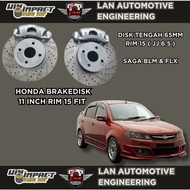 SAGA BLM/FLX TWINPOT BRAKEDISK 11INCH FIT UNTUK RIM 15 KEATAS 5.5JJ BOLEH PNP [DEPAN SAHAJA]