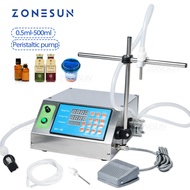 ZONESUN Liquid Filling Machine ขวดปั๊มน้ำแบบรีดท่อเครื่องบรรจุของเหลวขวดน้ำหอมน้ำมันเครื่องดื่ม