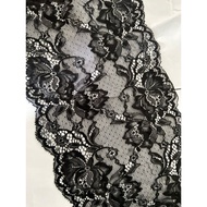 1m x 20cm elastic lace with mixed edges to decorate dresses, bras, and underwear (H7)