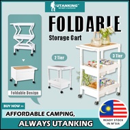 UtanKingTM Foldable Storage Rack Organizer Multi-Layer Camping Spice Rack Trolley Snack Rak Lipat
