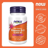 NOW Foods Vitamin D-3 5000 IU 120 Softgels