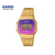 Casio Vintage A168WERG-2A Gold Stainless Steel Band Men Watch / Women Watch