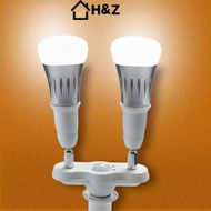 H&Z 2/3 In 1 E26 E27 To E26 E27 Screw LED Lamp Bulb Base Splitter 1 To 2/3 E27 Light Soet Holder Ada