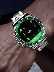 สมาร์ทวอท์ชผู้ชายนาฬิกา Smartwatch ฟิตเนสกันน้ำสำหรับกีฬานาฬิกาข้อมือบลูทูธเชื่อมต่อธุรกิจสบายๆ