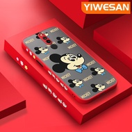 YIWESAN เคสสำหรับ Xiaomi Redmi 8 8Aเคส8A Pro ลายการ์ตูนมิกกี้ดีไซน์ใหม่ขอบสี่เหลี่ยมแฟชั่นกันกระแทกเคสโทรศัพท์เนื้อแข็งกรอบซิลิโคนนิ่มคลุมทั้งหมดเคสป้องกันเลนส์กล้อง