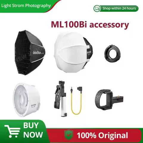 Godox ML100Bi ML100R 120W Light accessory, AK-B01 Power Bank Holder,ML-CS30 Softbox,Lens Reflector C