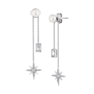 A.CEMI Luminaries Star Pearl Earring ต่างหูมุกแท้ ต่างหูเงินแท้ ชุบทอง 18K โรสโกลว์ ต่างหูดีไซน์