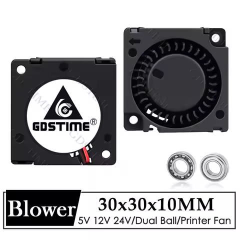 Gdstime 3010 Blower 24V 12V 5V Fan 30MM*10MM Dual Ball Cooling Fan 3010 Mini Turbo Centrifugal Blowe
