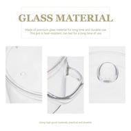 wsustore--Glass Saucepan with CoverStovetop Cooking Pot with Lid and Handle Simmer Pot Clear Soup Po