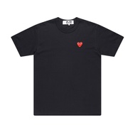 COMME DES GARCONS川久保玲男士黑色棉质经典红心徽标休闲T恤海外直采保税快速发货