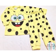 YK 1A2 - Baby Clothes Cute Spongebob Pattern Children's Set for 3-12 Months Old