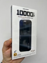 10000mAh Power Bank PD 20W + 22.5W QC 3.0 Super Fast Charge LED LCD Display WK DESIGN WP301 / WP303 