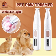 【SG】Pet Paw Trimmer Dog Hair Trimmer Electric Pet Shaver with Light Cat Foot Trimmer Pets Dog Groomi