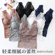 Popular plus-size lace backless strapless bra without underwire, anti-exposure camisole 3G46