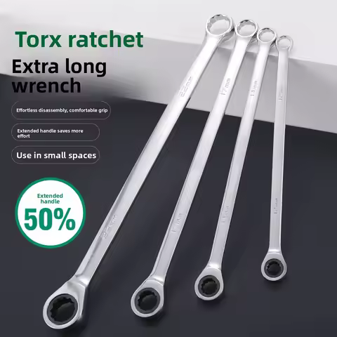1pcs Ratchet Wrench Dual-Head Extended 12-Point Socket Wrench 72 Teeth For Automotive Repair Non-Sli