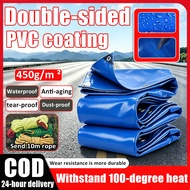 【Double-sidedPVC coating】6x6 6x9 6x12 9x9 9x12 9x15 12x12 12x15 12x18 ft canvas kereta heavy duty wa