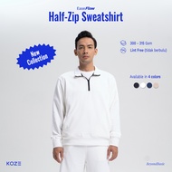 KOZE EaseFlow Half Zipper Sweater White- Sweater Half Zip Putih