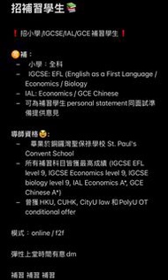 小學/初中/IGCSE/IAL/GCE 補習  小學中學國際學校補習 IGCSE IAL GCE tutoring international a level edexcel economics Ch
