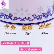 US 10K GOLD EARRINGS FOR KIDS BABIES AND ADULT HYPOALLERGENIC KIDS EARRING
