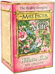The Mate Factor Organic Yerba Mate Hibiscus Lime - 20 Tea Bags