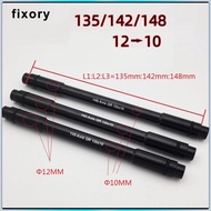 fixory QR Bike Adapter Thru Axle Hub 12mm to 10mm, 135mm / 142mm / 148mm, Front