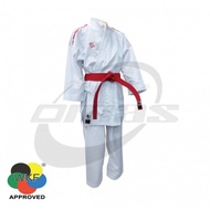 WACOKU WKF APPROVED WHITE COLLAR (KUMITE) KARATE GI - WHITE ELITE DIAMOND LINE WAWKF9002A