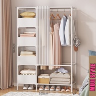 Muji Style Curtain Wardrobe With Dust Proof Diaphragm Curtain Clothes Rack Large Wardrobe Muji Style