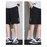 MUHANLU01 New Shorts 2 Colors Gray Black There Are 2 Pockets On Both Sides. The Elastic Waist Can Be