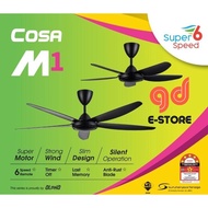 ALPHA Cosa M1 Matt Black Super 6 Speeds Ceiling Fan With Remote Control Cx699/56 PWT