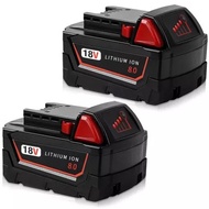 🔥18V Applicable Milwaee M18Battery M18B6 XC 8.0 Ah Lithium-ion Son48-11-1860 4