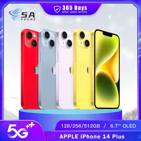 Original Apple iPhone 14 Plus 5G Mobile Phone Face ID NFC 6.7" 6GB RAM 128GB/256GB ROM Dual 12MP A15