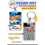 hotwheels mini keychain myvi white