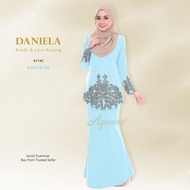 🌹BAJU KURUNG WANITA WARNA BABY BLUE🌹 Koleksi Warna Biru Muda Baju Kurung Lace Plus Size XXS (32)-10X