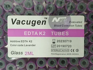 EDTA 2ml/ EDTA K2 Tubes/ Evacuated Blood Collection Tubes / 100 tubes per tray