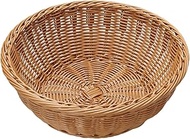 91-083B Display Basket, Resin Basket, Round, Dishwasher Safe, Stainless Steel Frame, Brown, 11.8 inc