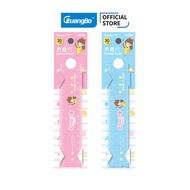 GUANGBO student ruler folds in half 30cm to 15cm in convenient pocket, comes with many different dra