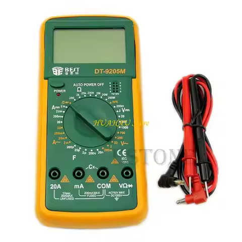 J6BB DT9205M Digital Voltmeter Multimeter Ohmmeter Ammeter Capacitance Tester LCD New