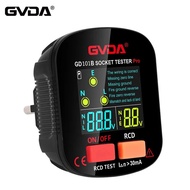 GVDA Socket Tester Pro Voltage Test Digital Outlet Socket Detecter EU Plug Ground Zero Line Plug Pol