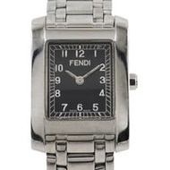 Pre-owned FENDI Olologi women's watch, 7000L stainless steel, quartz movement, analog display, black