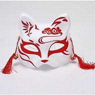 Japanese Ninja Cat Half Face Cat Anbu Mask Fox Mask Kabuki Kitsune Cosplay GUMIHO FOX MASK 9 TAILED 