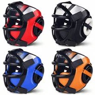 Fully Enclosed Thickened Boxing Headgear, Boxing Training Protective Gear, MMA Fighting Adult Men & 
