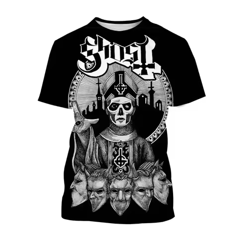 Hot Sale Ghost Band 3D Print T-shirt Personality Men Women Kids Casual Fashion Hip-hop Rock Cool Sho