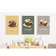 Breakfast Food Art Print: Gingerbread Man, Avocado Toast (Digital Download)