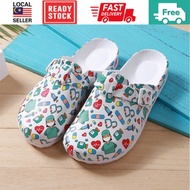 YOI Women Clogs Nursing Shoes Printed Sandals Clinic