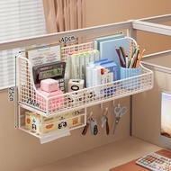 辦公桌 掛籃桌面工位屏風隔板懸掛式置物架 辦公室用品收納掛架(平行進口）（快遞送貨上門）