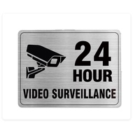 24-Hour Video Surveillance sign English Warning Sign US Private Territory Courtyard Area Sign  20.32