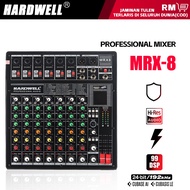 MRX8 MIXER 8-channel input single channel,Bluethooth/ USB/MP3/48V phantom power/99 DSP effects