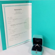 Tiffany 38分六爪天然女鑽戒